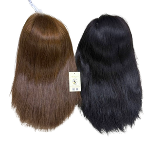 Pelucas de Cabello Humano Vietnamita Virgen Liso sin Pegamento de Alta Calidad, Balayage, para Mujer Negra, Pelucas Marrón/Negras - Product Image 1