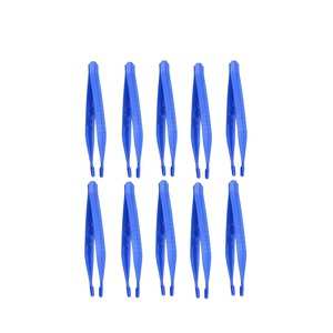 Pinzas para Cejas de Acero Inoxidable Azules con Punta Puntiaguda, Duraderas, Reutilizables, Juego de 10 Piezas, Pinzas Desechables con Pinza Reforzada para Niños - Product Image 5