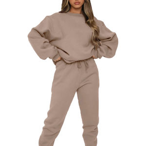 High Quality Wholesale <b>Zipper</b> <b>Hoodie</b> and Flared Pants Set Customize Sweatsuit With Logo <b>Red</b> Women Tracksuit - Product Image 5
