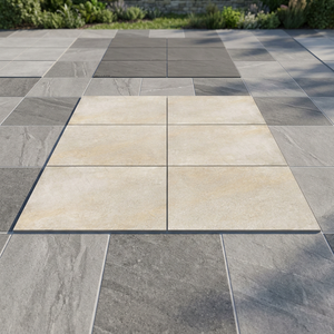 Dalles de pavage extérieures en porcelaine de 20 mm d'épaisseur Hazel Stone Crema R11, modernes, adhésives et robustes pour salles et centres commerciaux - Product Image 4