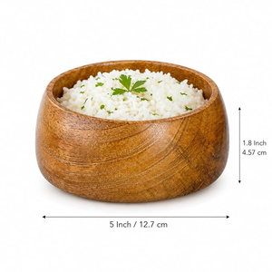 Bol à salade en bois, vente en gros, écologique, fait main, moderne, FAIZA CRAFT, plat de service pour fruits pour les fêtes - Product Image 2