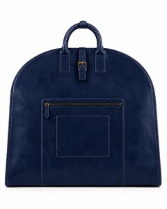 Sac de transport pour costume en cuir véritable fait main par un artisan, robuste, avec fermeture éclair, décontracté, simple, pour les voyages d'affaires - Product Image 4