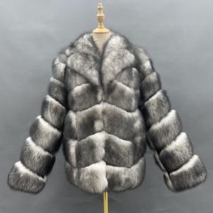 Winter Thick Warm Frost White Bread Pattern <b>Mens</b> <b>Long</b> Grey Real Fur <b>Coat</b> - Product Image 1
