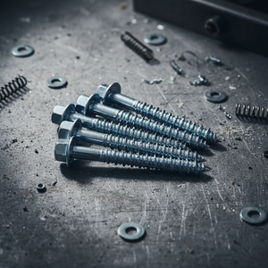 Tornillo de Rosca Gruesa para Madera con Cabeza Hexagonal Externa de Acero al Carbono de Alta Resistencia Clase 4, Métrico/Pulgadas, Chapado en Zinc Blanco/Amarillo PDC - Product Image 1