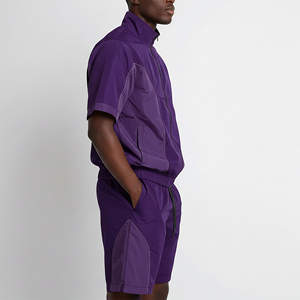 Mens Windbreaker <b>Short</b> Set Active Performance Stretch Lightweight 100% Polyester Custom Logo Outdoor Training <b>Jacket</b> - Product Image 5