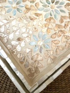 ถาดสี่เหลี่ยมมุกเปลือกหอย - งานเคลือบเงาคุณภาพสูงโดย blossom craft india - Product Image 2