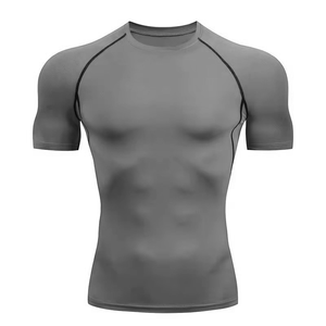 <b>Men</b> <b>Compression</b> <b>Shirt</b> Long Sleeve Performance Sports Top with Four Way Stretch Fabric Breathable Quick Dry Construction - Product Image 6