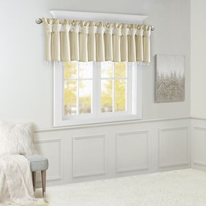 Mantovana leggera in finta seta con perline per Champagne 50x26 "eleganti tende e mantovane - Product Image 3