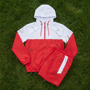 Custom Two-Piece Windbreaker Shorts Hoodie Set for Men Streetwear Rain Tracksuit Lightweight & Quick Dry <b>Wind</b> <b>Breaker</b> Suit - Product Image 6