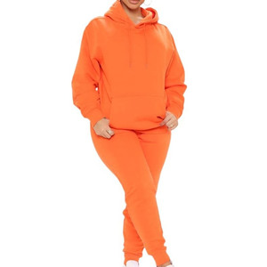 Conjunto Deportivo Naranja para Mujer, Pantalones Deportivos Naranja para Mujer, Sudadera con Capucha Naranja para Mujer, Regalo para Ella, Chándal Naranja para Mujer - Product Image 2