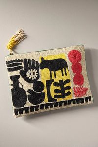 Multi Coloured Embroidered <b>Beaded</b> Cotton Coin Purse Luxury Boho Artisan Pouch Ethnic Wedding Party Promotional Gift Silk Bag - Product Image 4