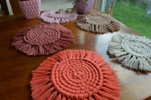 Handmade Brown Color Macrame Placemats Decorative <b>Table</b> Mats Perfect for Modern Home and Gifting Purpose <b>Table</b> <b>Protector</b> - Product Image 5