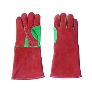 Wholesale <b>Cheap</b> Price Cowhide Split Leather Reinforced Welding Gloves Industrial Safety Firefighting <b>BBQ</b> General Purpose - Product Image 6