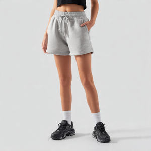 Shorts de jogging d'hiver de haute qualité pour femmes, shorts de sport en molleton pour la course à pied, shorts de jogging urbains pour femmes - Product Image 5