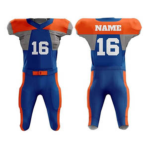 Fournisseur d'uniformes sportifs en tissu interlock, ensemble maillot et pantalon de football pour jeunes, avec numéro 16 imprimé numériquement et col en V, vente en gros OEM ODM - Product Image 1