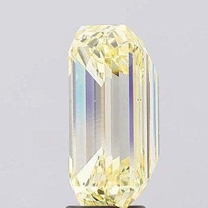 Diamante Amarillo Sintético de Corte Esmeralda, Color Intenso, Certificado IGI, Diamante Amarillo Suelto de 1-5 CT VVS - Product Image 2