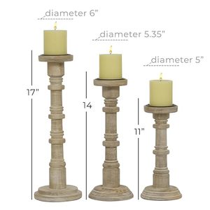 Handmade Natural Wood Distressed Square Candle Holder Stand Eco-Friendly Durable for Home <b>Wedding</b> & Christmas Decor - Product Image 4