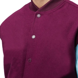 Vestes universitaires en chenille brodée de haute qualité, corps en laine, manches en cuir véritable, veste d'hiver pour hommes - Product Image 6