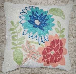 Cheap Embroidered Beaded Pillow Cover for Bohemian Home Interiors Sofa Styling, Bedroom Decoration and Traditional Living Space - Product Image 4