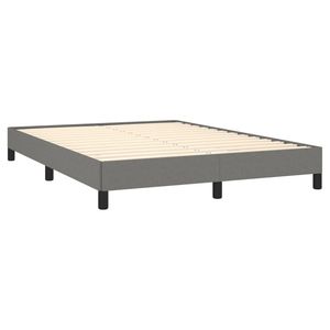 Cadre de lit pleine grandeur gris foncé en bois d'ingénierie avec contreplaqué polyester et revêtement en tissu - Product Image 4