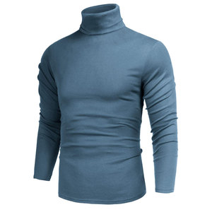 <b>Mens</b> Turtle Neck Shirt Custom Fit Cotton <b>Stretch</b> Fabric OEM ODM Factory Direct Low MOQ Soft Breathable All Season Worldwide - Product Image 2