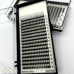 Extensiones de Pestañas Coreanas PBT de Alta Calidad al por Mayor, Pestañas Spike de 12/16 Líneas, Color Negro Mate, Pelo Sintético C/CC/D/DD/M/L - Product Image 2