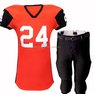 ชุดเล่นฟุตบอลอเมริกันเสื้อผ้าทอลายทแยงชุดทอลายทแยงโพลีเอสเตอร์100% ตามสั่ง - Product Image 1