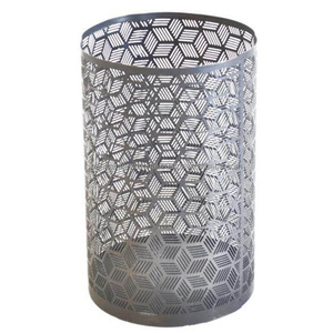 Bougeoirs votifs ronds en fer avec revêtement intérieur en or et extérieur en poudre noire fini pour la décoration intérieure - Product Image 4