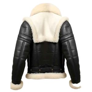 Blouson aviateur en cuir classique à prix d'usine, blouson aviateur en cuir pour hommes, prêt à être expédié pour les acheteurs en gros - Product Image 2