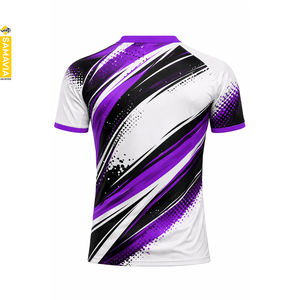 Camisetas de Fútbol Personalizadas por Sublimación Samavia para Hombre |   Diseño a Medida |   Tejido Transpirable Antibacteriano que Absorbe la Humedad 100% Poliéster - Product Image 2