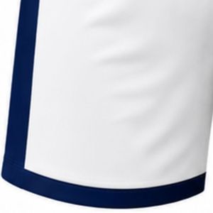 Men's Color Blocked Volleyball Shorts <b>White</b> with <b>Blue</b> Side <b>Stripes</b> Elastic Waist Quick Dry Court Sportswear - Product Image 3