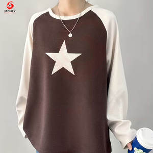 Camisetas Personalizadas de Manga Larga Raglán para Hombre, Tejido Waffle Térmico, Algodón, Corte Regular, con Estampado de Estrellas - Product Image 4