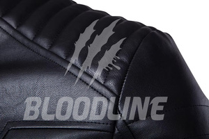 Men's Black PU Leather Moto <b>Biker</b> <b>Jacket</b> Slim Fit Stand Collar Zipper Closure Autumn Wear - Product Image 5