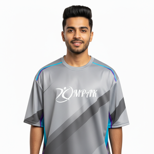 Camiseta Sublimada de Corte Regular para Hombre, Estilo Urbano, Poliéster/Algodón, Ecológica, de Secado Rápido, Ropa Casual de Moda - Product Image 1