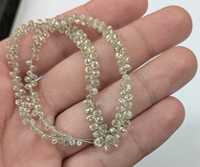 Perles de diamant blanc jaune transparent AAA+ en forme de briolette, 2,5-3 mm, facettées, en forme de goutte, pierres précieuses naturelles en vrac, 0,18 ct, Afrique du Sud