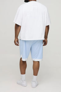 Prix de gros Ensemble T-shirts et shorts décontractés pour hommes en tricot, logo personnalisé, impression par transfert thermique, 100% fibre de bambou, séchage rapide - Product Image 2