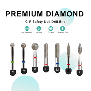 Punte per Fresa Unghie Diamantate Pulizia Cuticole 3/32" Frese Diamantate per Manicure Pedicure Rimozione Cuticole Strumenti per Unghie - Product Image 4