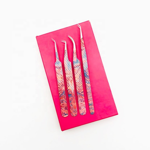 Kits de Pinzas para Pestañas, Juego de Herramientas de Precisión para Extensión de Pestañas de Volumen - Product Image 3