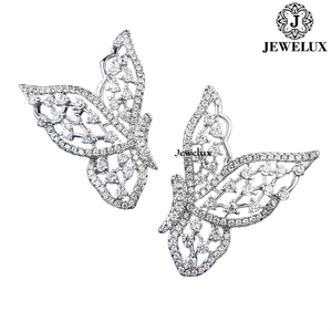 High Quality Natural VVS Diamond <b>Stud</b> Earrings 925 Sterling <b>Silver</b> Rhodium Plated IGI Certified Trendy Wedding Gift From Gujarat - Product Image 2