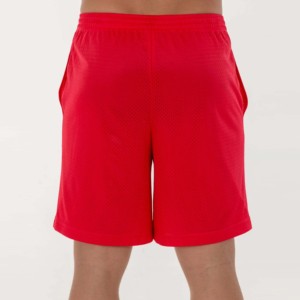 <b>Men's</b> Solid <b>Red</b> Canvas <b>Shorts</b> Mid Waist Elastic Drawstring Casual Pockets Breathable Eco-Friendly Windproof Quick Dry 100% - Product Image 3
