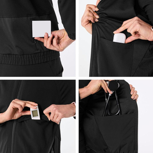 Custom Medical Doctor Zipper Scrubs Jacket Women Long Sleeve Ladies Doctor Hospital Wear Zip up Scrubs Jacket - Product Image 6