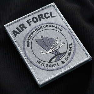 Die Cut Woven Patches Participation Command Tactical Wing Design Woven Badges Patches <b>Jacket</b> Custom Label Welded Edge Woven - Product Image 1