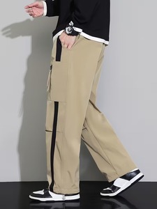 <b>Men's</b> Fashion Cargo <b>Overalls</b> Relaxed Fit Breathable Polyester/Cotton Side Pockets Casual Streetwear Everyday Comfort Summer - Product Image 4