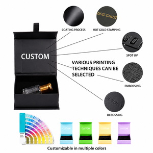 Wholesale Custom Eco-Friendly <b>Book</b> Shaped Perfume <b>Box</b> Folding Magnetic Closure Embossed Matt Laminated UV Coating Gift Packaging - Product Image 3