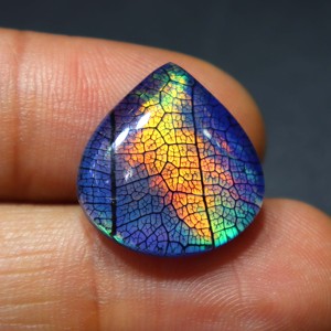 <b>Fire</b> Opal Doublet Monarch Gemstone Rainbow <b>Fire</b> Opal Handmade Monarch Butterfly Opal Doublet Pendant Colorful Opal Jewelry <b>Stone</b> - Product Image 2