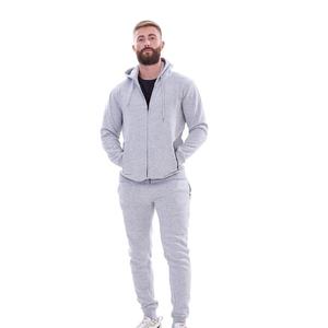 Ensemble de survêtement gris à capuche pour homme, couleur unie, décontracté, avec sweat-shirt et pantalon long, poches latérales et cordon de serrage - Product Image 4