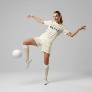 Ensemble de tenue de football personnalisable pour femmes : maillot et short, respirant, léger, anti-humidité, impression numérique, élastique - Product Image 1