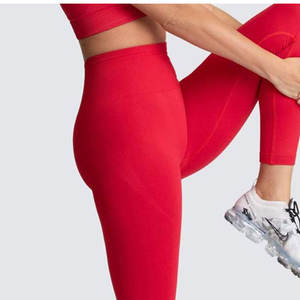 Ensemble de vêtements de sport pour femmes, leggings et soutien-gorge de sport sans couture à taille haute, extensibles, avec option de logo sur le devant - Product Image 5