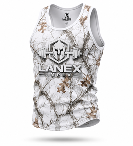 Custom Men's Snow Camo Gym Tank Top Sublimation Fitness Stringer Vest Bodybuilding Sleeveless Workout Training Sports Apparel - Product Image 1