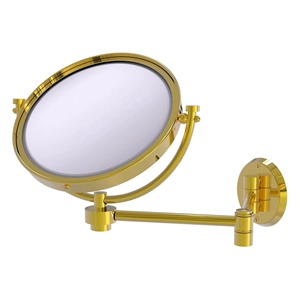 Miroir de courtoisie ovale en laiton, design traditionnel, cadre métallique décoratif double face, sur pied - Product Image 4